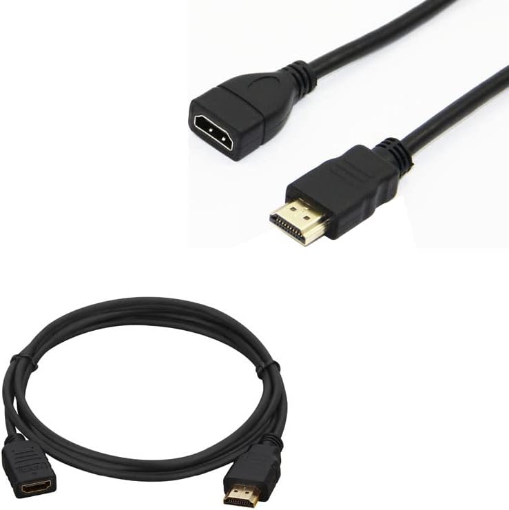 Erkek Dişi Gold Uçlu HDMI Uzatma Kablosu 30 cm Mini HD