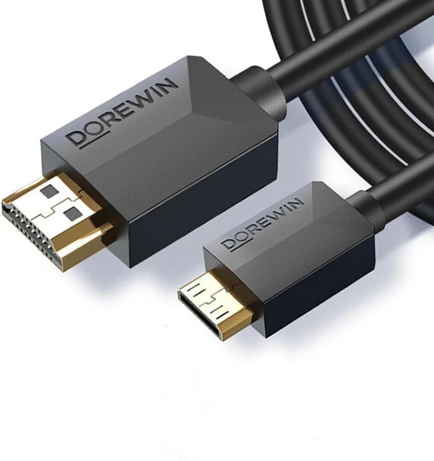 Micro HDMI to HDMI Kablo 2 Metre Altın Uçlu Yüksek Hızlı 1080P 4K Destekli Görüntü ve Ses Aktarım Kablosu Kamera Tablet Laptop Monitör TV Uyumlu Dayanıklı Kablo | ZR1230 (Siyah 2 Metre)