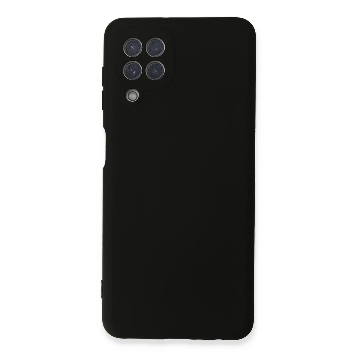 Samsung Galaxy A22 Kılıf Nano içi Kadife Silikon - Siyah