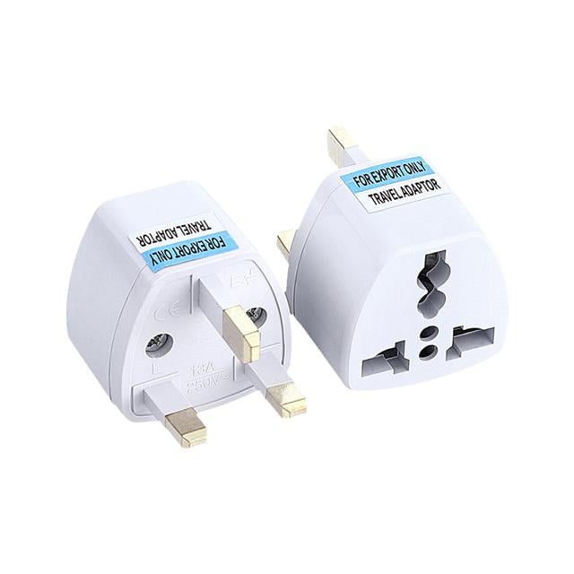 PM-10642 Beyaz 250 Volt 13 Amper İngiliz Tipi Universal Dönüştürücü Priz Travel Adaptörü