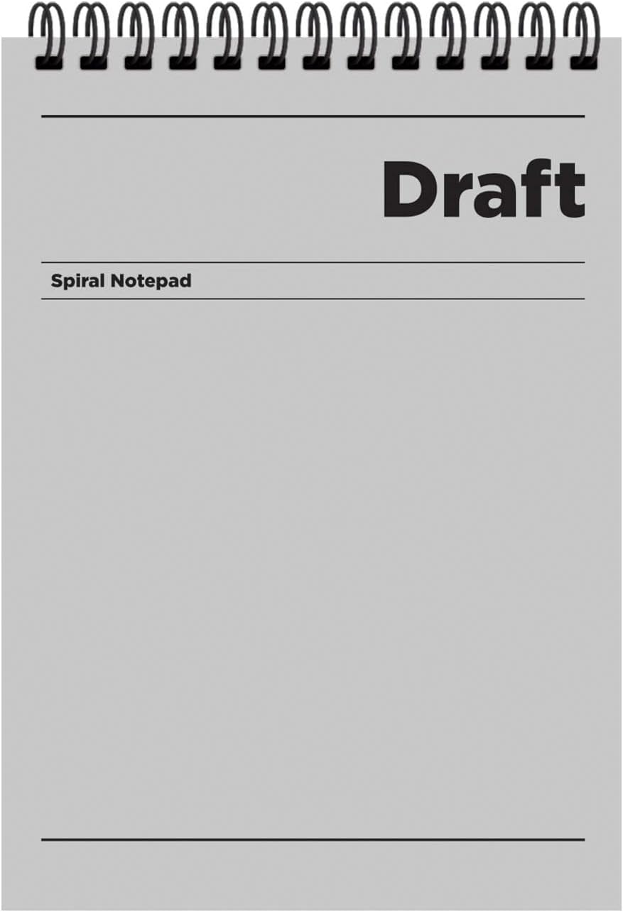 A5 Çizgili Bloknot Draft - Gri