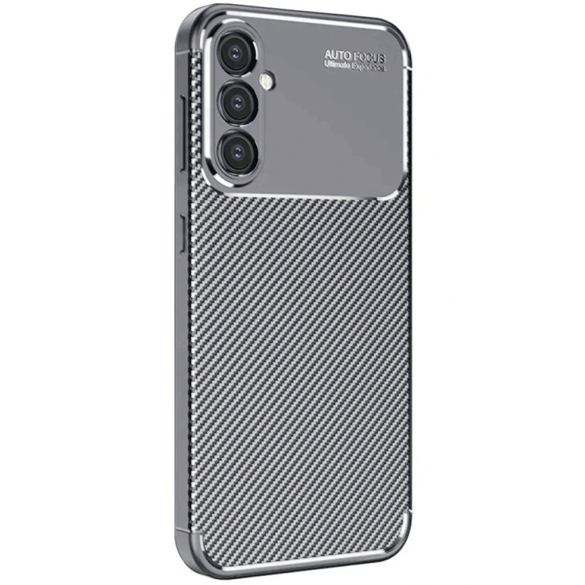Samsung Galaxy S25 Plus Kılıf Auto Focus Karbon Kapak - Gri