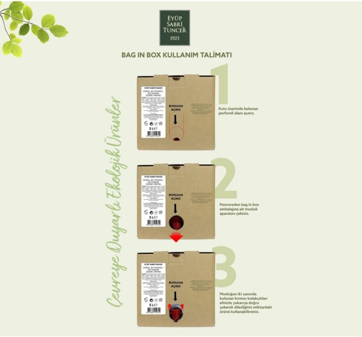 Eyüp Sabri Tuncer Çeşme Limonu Doğal Zeytinyağlı Sıvı Sabun 5 lt - Bag in Box