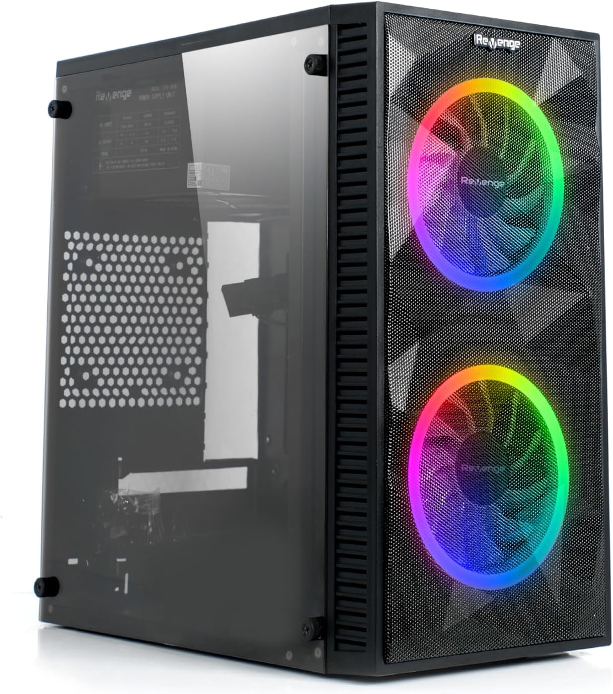 Magic Mikro Atx 2 Rainbow Fanlı Mesh Panel Akrilik Gaming Oyuncu Bilgisayar Kasası (0, Watt)