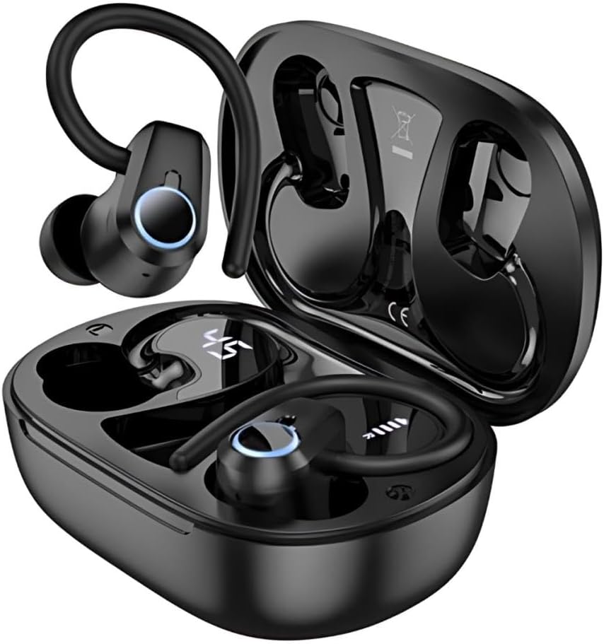 Bluetooth Vers.5.3 Kancalı 500mAh Kulakiçi Bluetooth Kulaklık HIFI Şarj Götergeli Stereo Kulaklık