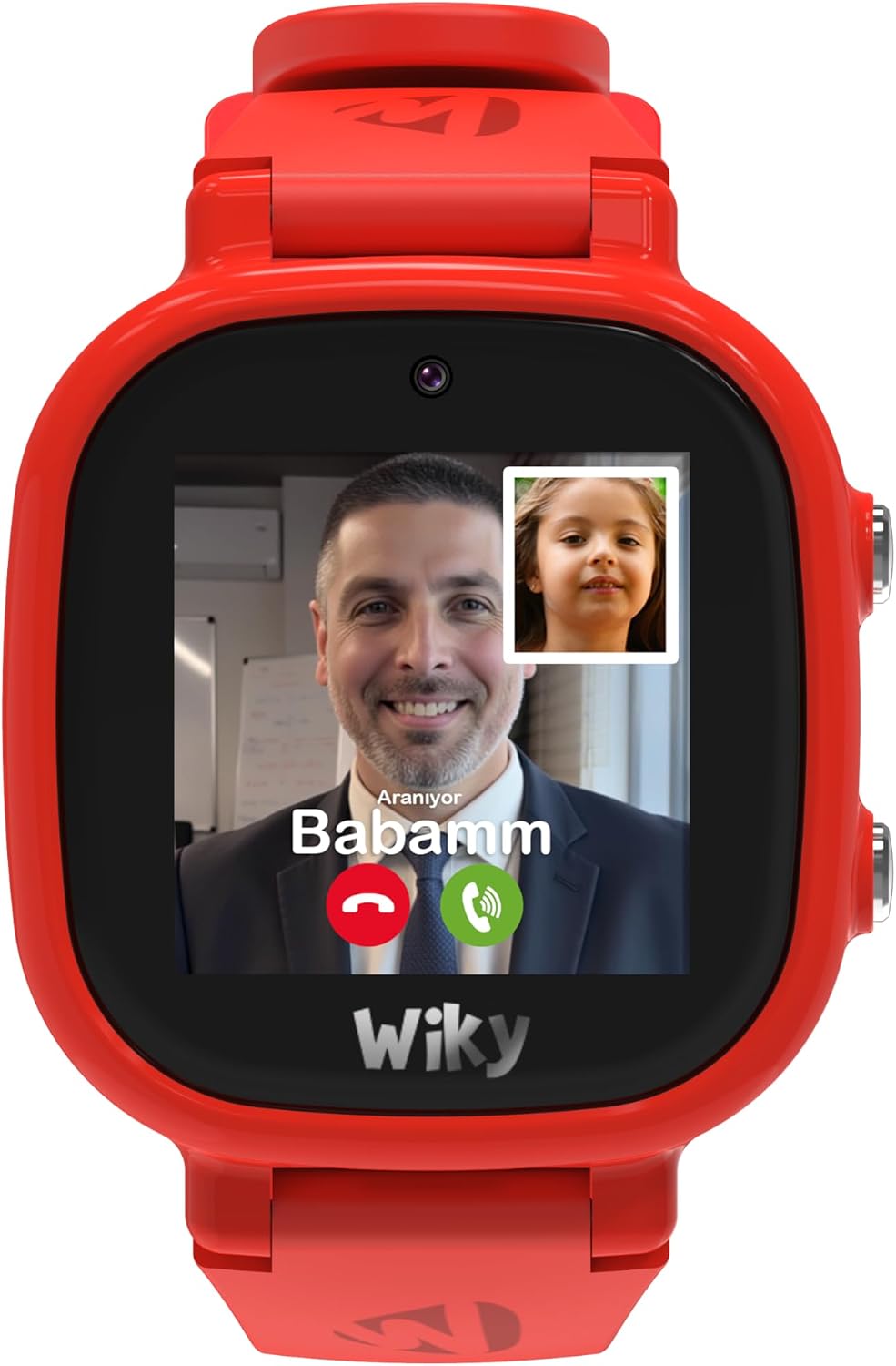 Watch 5E eSimli Akıllı Çocuk Saati Görüntülü ve Sesli Arama, GPS, SOS, Konum Takibi, Güvenli Liste, 112 Acil, Gorilla Glass Dokunmati Renkli Ekran (Tüm Operatörler eSIM) (Kırmızı)