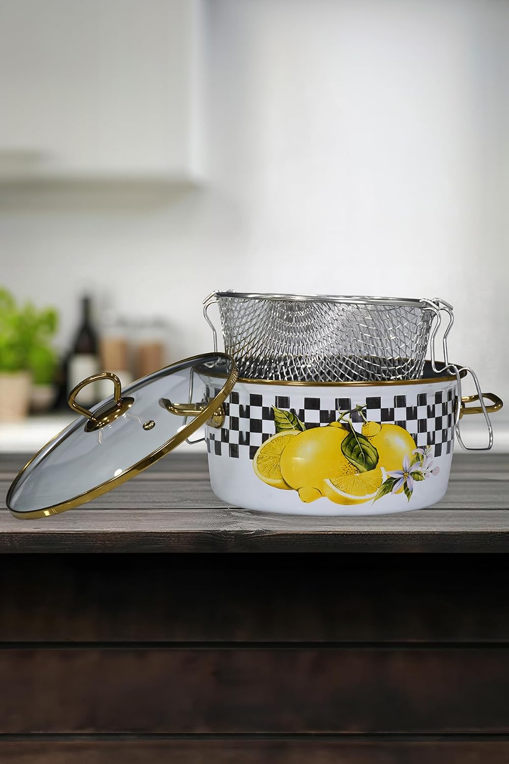 Lemon Emaye Kızartma Tenceresi 22 cm