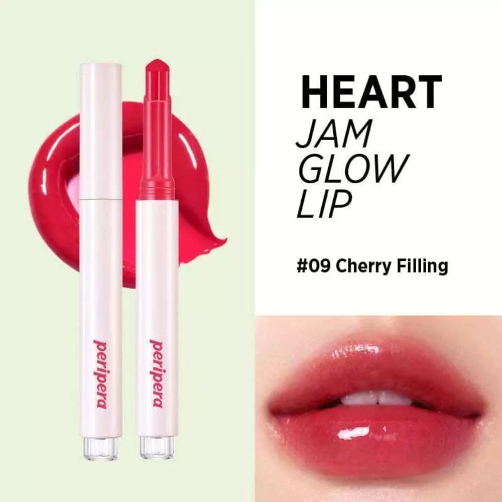 Yoğun Nemlendirici, Parlak Bitişli Balm Heart Jam Glow Lip (9Cherry Filling)(Lucky Lottery)