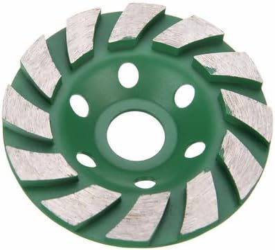 Elmas Beton Taşlama Kupası, 115 mm Çapında, Gri Metal, Elektrikli Alet Uyumlu, 12000 RPM Maksimum Hız, Çift Sıralı Elmas Segment, Standart Stil, Profesyonel Beton Yüzey İşleme İçin