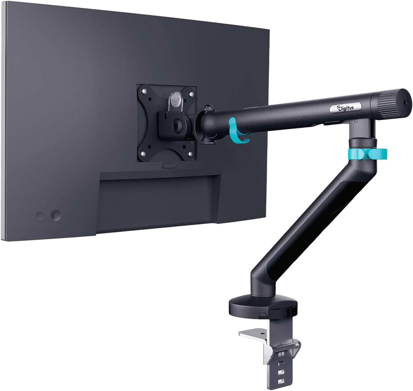 Özel Tasarım Tekli Monitör Kolu Max 35" 10Kg Taşıma Kapasiteli Mekanik Yaylı Hızlı Tak-Çıkar (Vidasız Montaj)