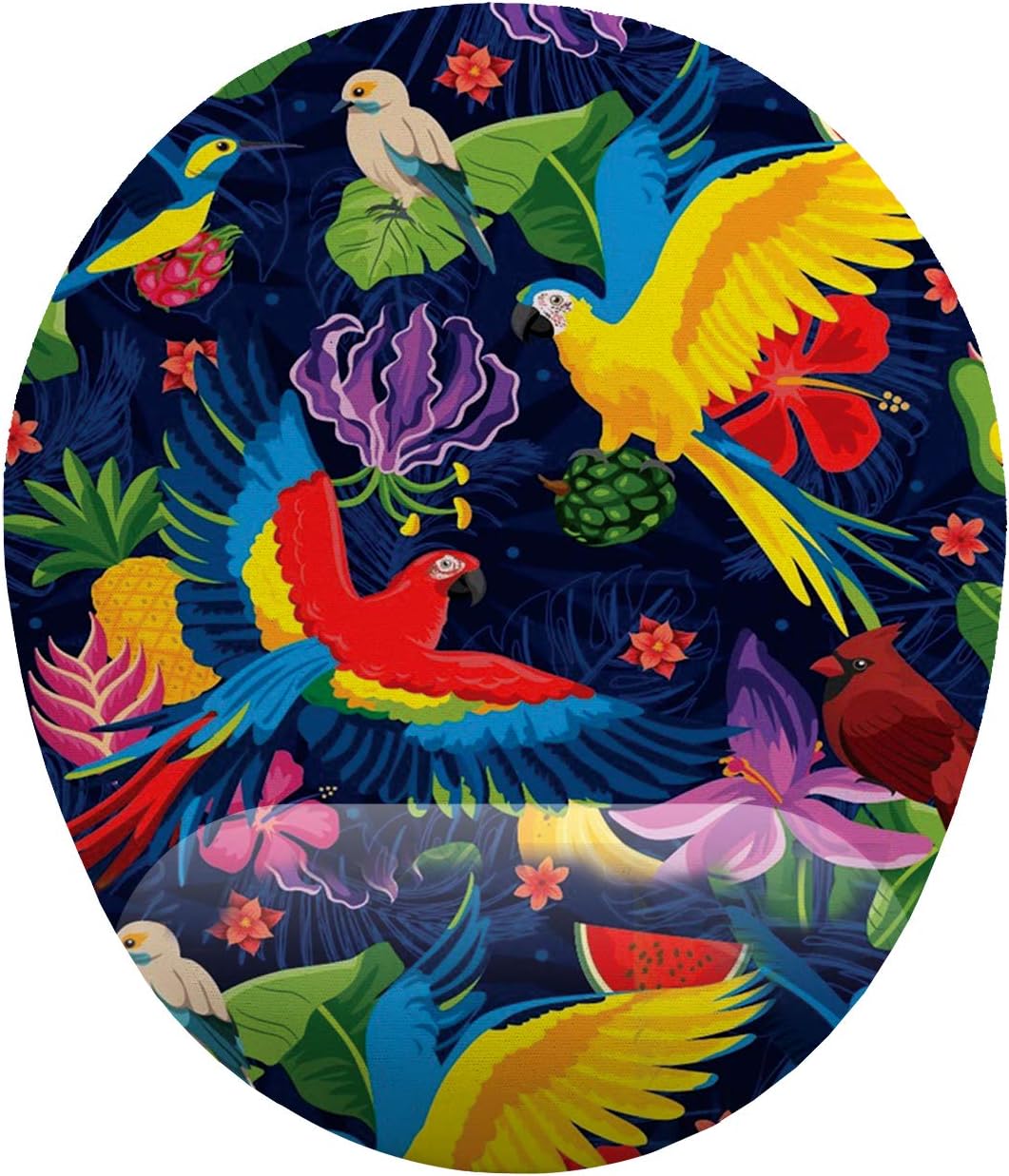 Papağan Desenli Bilek Destekli Mouse Pad