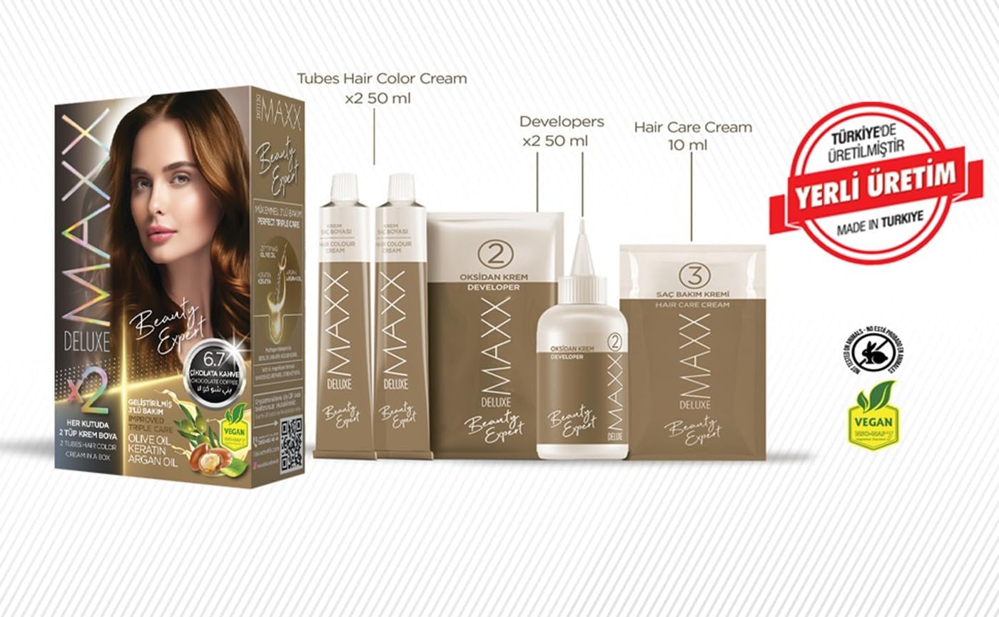BEAUTY EXPERT HAIR COLOR (KERATİN)'Lİ 1 KUTU (2 X 50 ML) KREM (Çikolata Kahve 6.7)