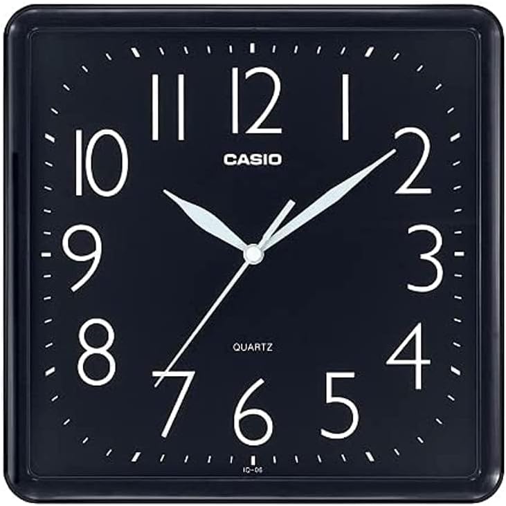 IQ-06-1DF Duvar Saati, Duvar Saati, Analog, Siyah