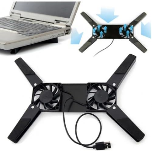 Dizüstü Bilgisayar Soğutucu Laptop Soğutucu 2 Fanlı Mini USB Bağlantılı Plastik Ayak