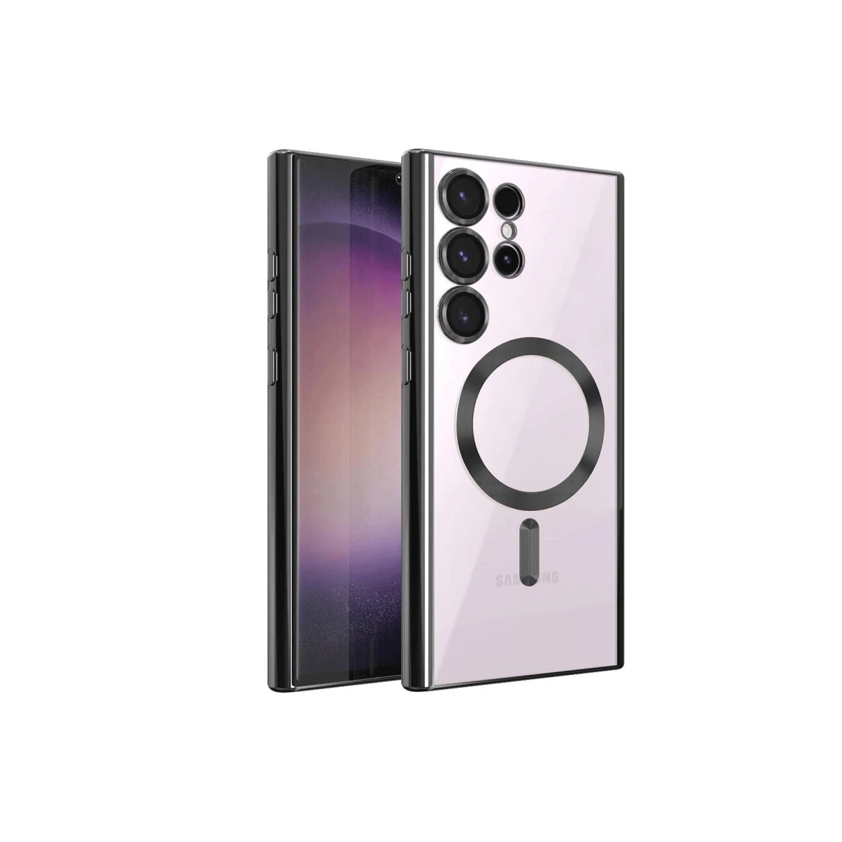 Samsung Galaxy S23 Ultra Kılıf Kross Magneticsafe Kapak - Siyah