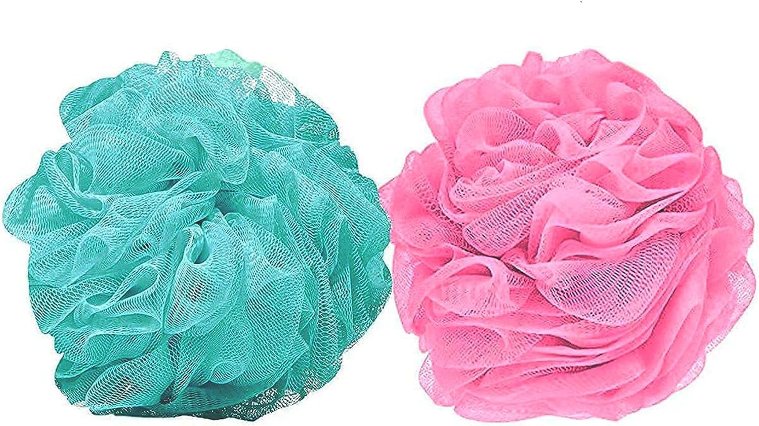 Banyo ve Duş Lifi, Yumuşak Vücut Yıkama Lifi, Karışık Renkli Banyo Kesesi 2'li Paket