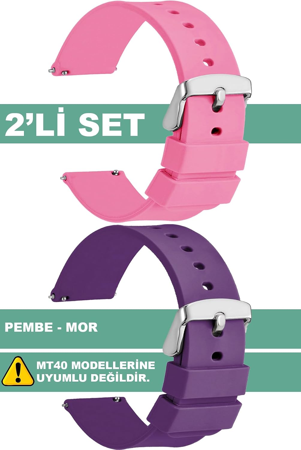 Tcl Movetime Mt42 Mt42x Mt43 Mt46 Family - Slazenger SL-09 Serileriyle Uyumlu Akıllı Çocuk Saati Kordonu 2'li SET