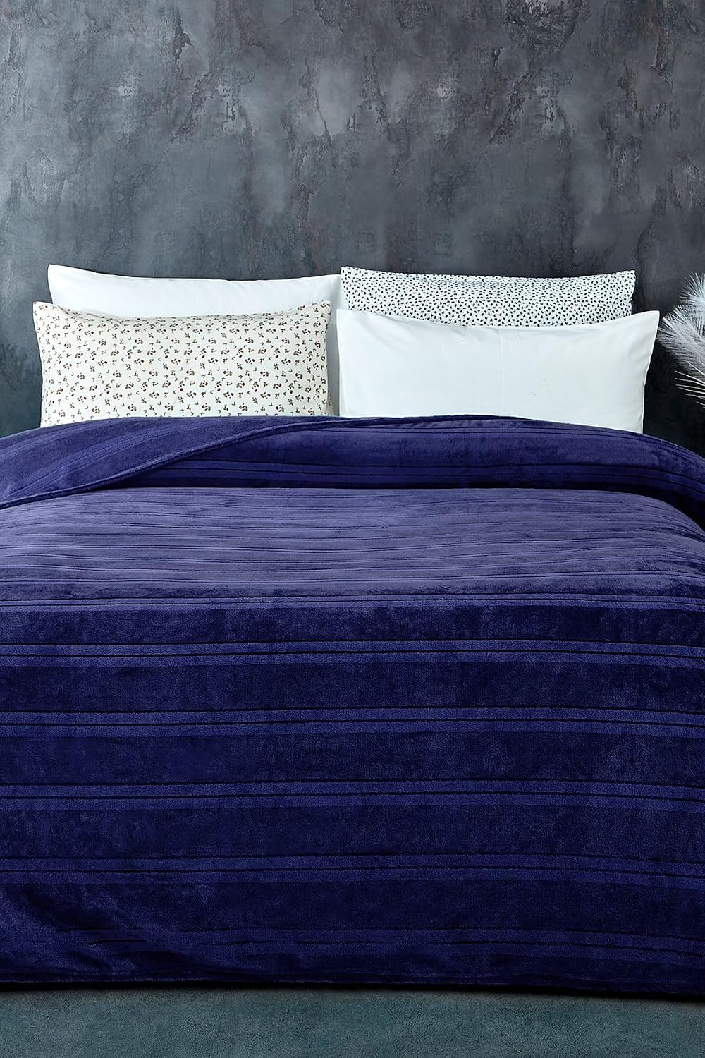 Mayer Supersoft Yumuşak Çift Kişilik Battaniye 180x230 cm Lacivert