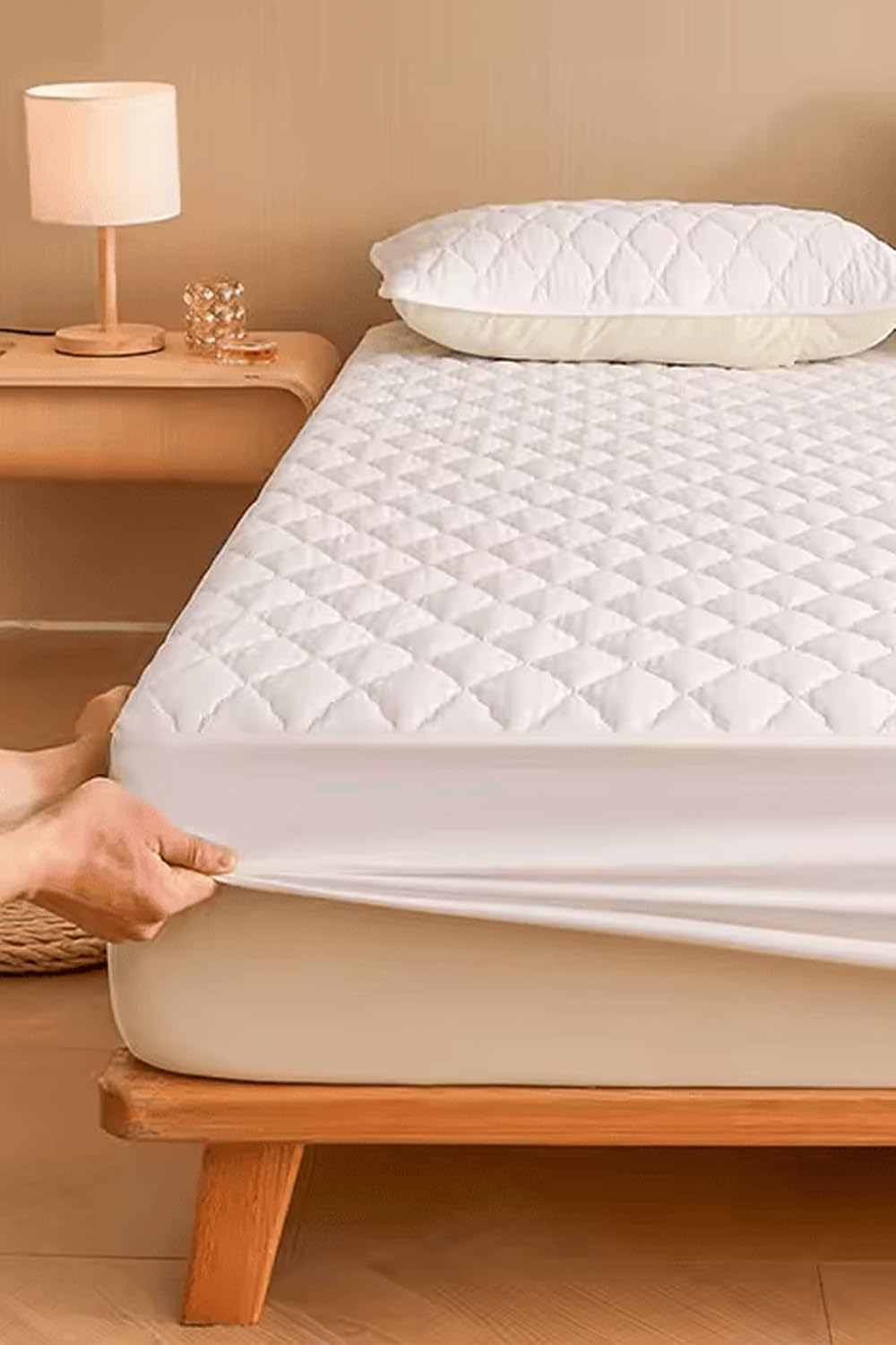 Kapitone Microfiber Su Geçirmez Fitted Yatak Koruyucu Alez – Tek/Çift Kişilik (180 x 200)