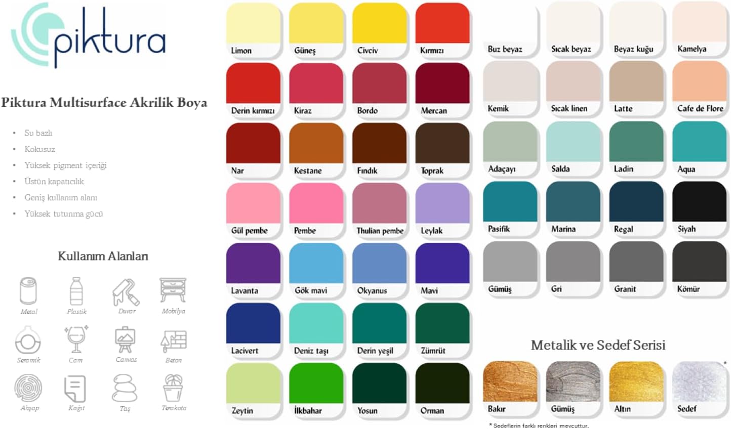 Multi-Surface Hibrit Akrilik Boya, 120ml, Su Bazlı, Ahşap Cam Seramik Metal Kumaş Plastik için (Mor İnci)