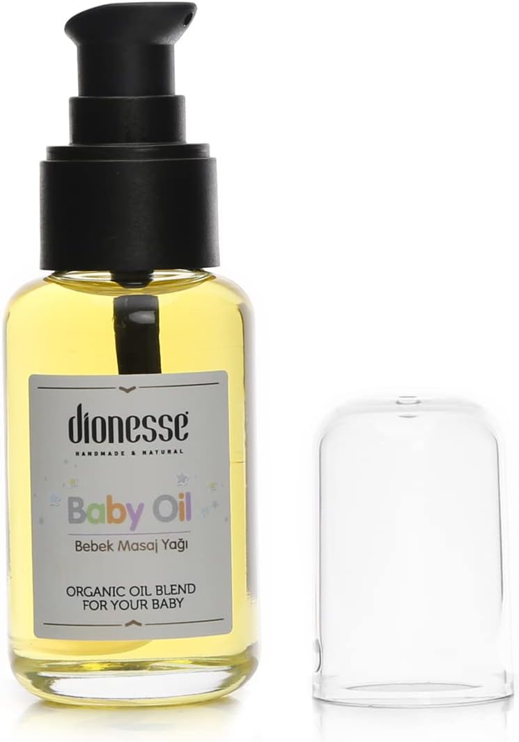 100% Doğal İçerikli Bebek Bakım Yağı 50 ml - Organik Bitkisel Yağlı Bebek Yağı, Rahatlatıcı ve Hızlı Emilim