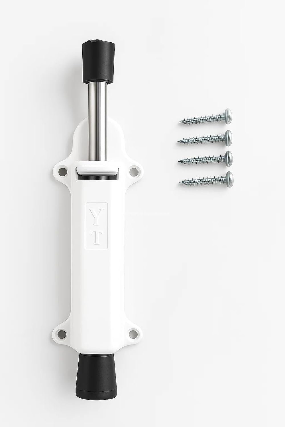 Basmalı Kapı Stoperi, 4 Vida Dahil, Dayanıklı Metal, Kolay Montajlı, Modern Tasarımlı Kapı Tutucu, Estetik ve Ergonomik İç Mekan Aksesuarı (Beyaz, 2 Adet)