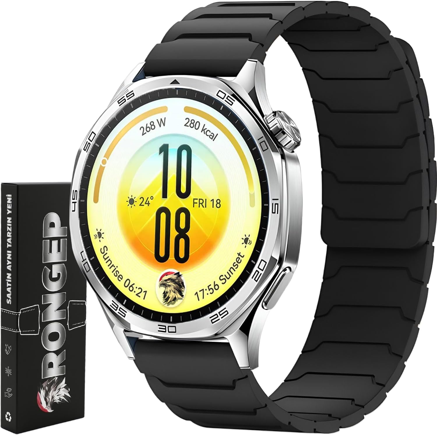 [Magnex Loop] Huawei ile Uyumlu 22mm Kordon GT7/GT7 Pro/GT6/6 Pro/Runner 2/GT5/5 Pro/GT4/GT3 46mm için 1.Sınıf Silikon GT7 Pro Kordonu Güçlü Manyetik Tasarımlı GT7 46mm Kordon