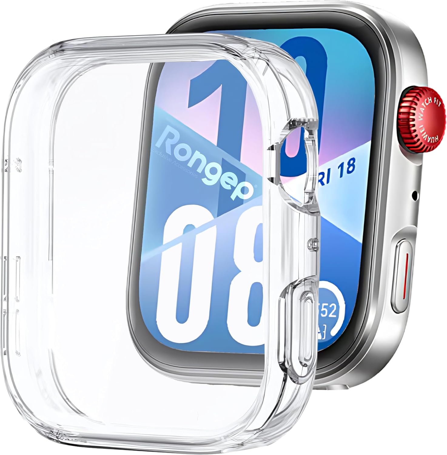 [Soft-Case] Huawei Watch Fit 4 için 360° Kasa Koruyucu Yumuşak TPU Kılıf Dokunma ve Netliği Etkilemeyen Fit 4 Koruyucu Darbelere Karşı Huawei Watch Fit 4 Ekran Koruyuculu Kılıf (Şeffaf)