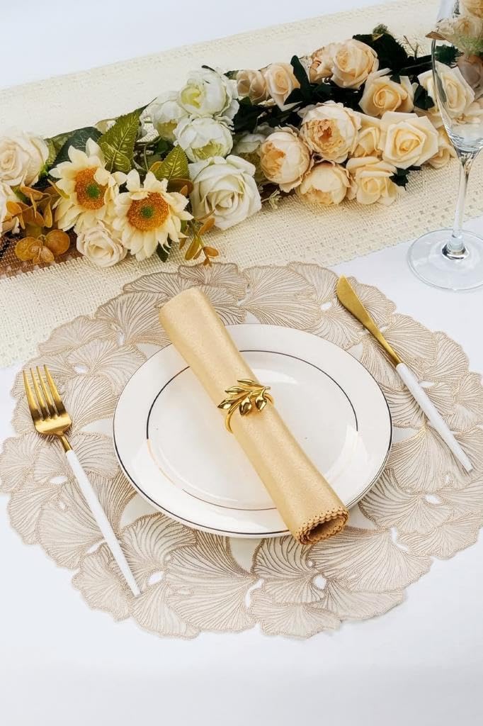 6’lı Amerikan Servisi Supla Yuvarlak Gold 38 Cm – ACR-626/20