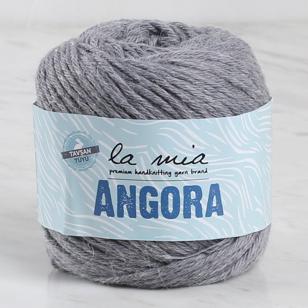 La Mia Angora 50gr Gri El Örgü İpi - L134-33809