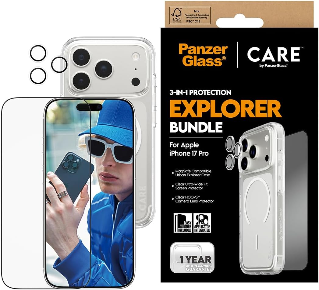 Flagship iPhone 17 Pro 3'lü Explorer Telefon Koruma Set - Bundle (UWF+Kılıf+Lens)