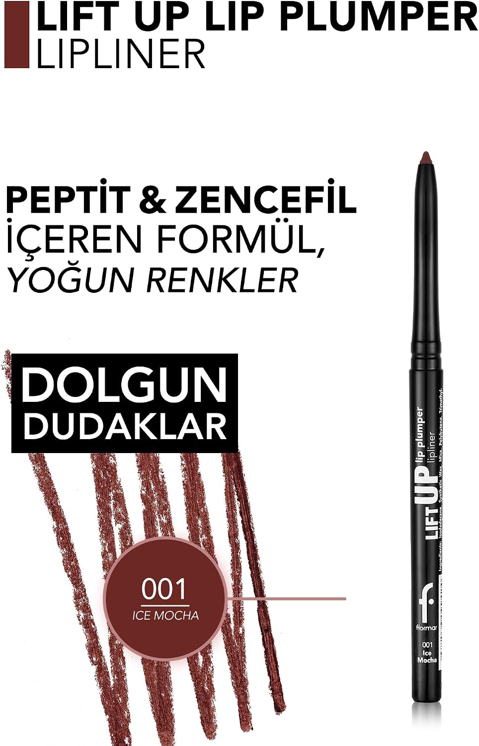 Lift Up Lip Plumper Lipliner Dolgunlaştırıcı Etkili & Uzun Süre Kalıcı Dudak Kalemi