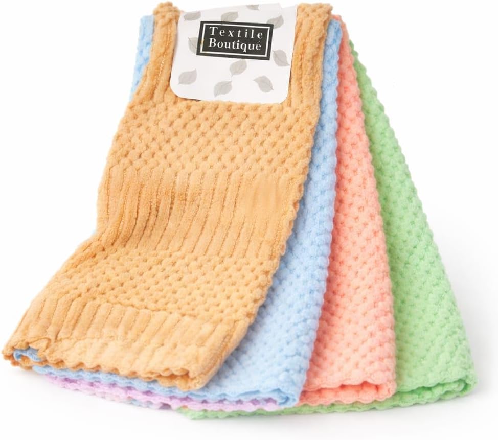 10 Adet Profesyonel Mikrofiber Temizlik Bezi Seti, Ultra Yüksek Emici, İz ve Tüy Bırakmaz, Çizmeden Temizlik Sağlar, Dayanıklı ve Defalarca Yıkanabilir, Çok Amaçlı Kullanım (DÜZ)