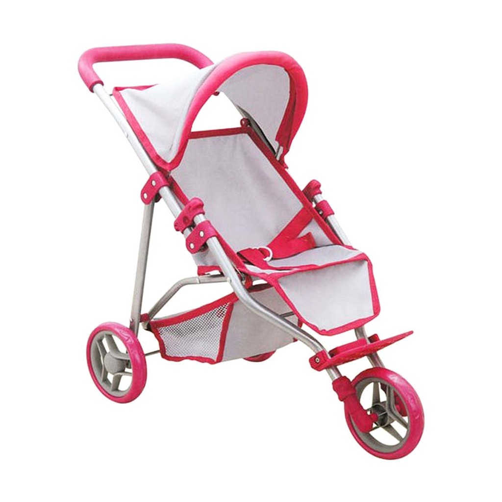 NessiWorld 3 Tekerlekli Pembe Gri Puset