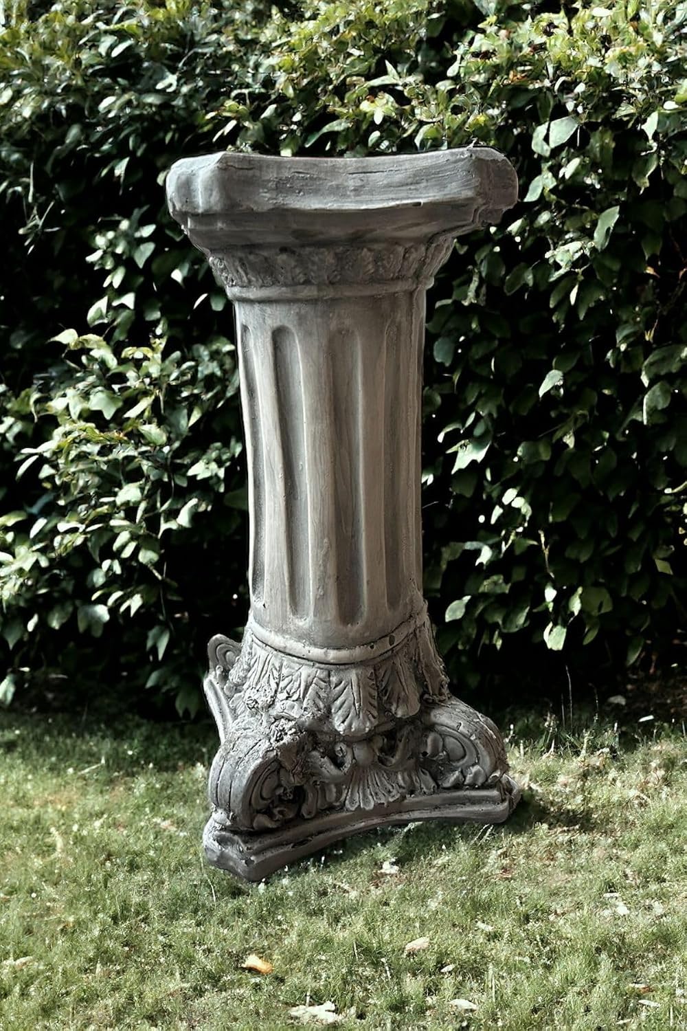 Dekoratif 53cm Vernikli Gri Eskitme Roma Sütun Ev Balkon Bahçe Dekorasyon Bohem Heykel Biblo
