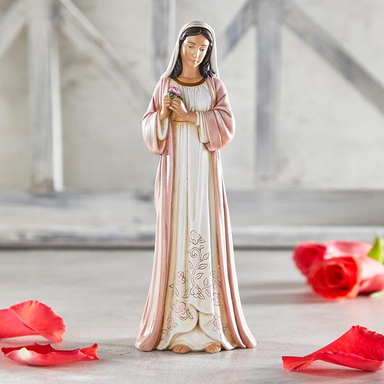 Christian Brands 1 adet Madonna of The Rose Heykeli