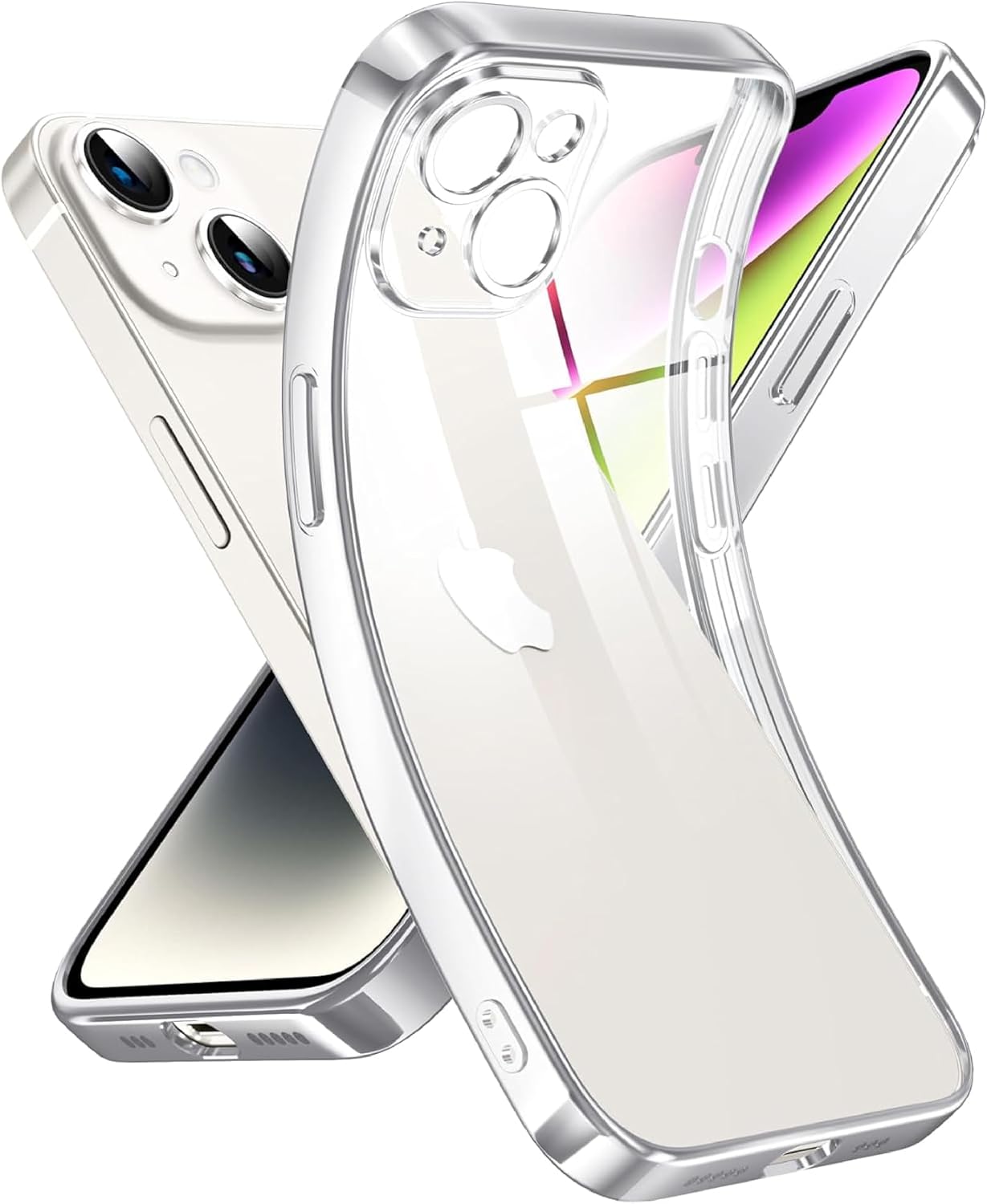 Apple iPhone 15 Kamera Korumalı Şeffaf Silikon Kılıf