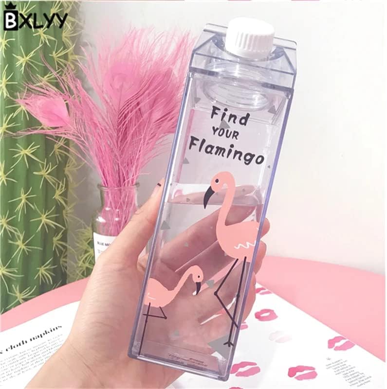 1 Adet 500ml Mika Süt Bardağı Su Kahve Içecek Şişesi | Cam Değildir | Kahve Ve Sunum Bardağı Flamingo
