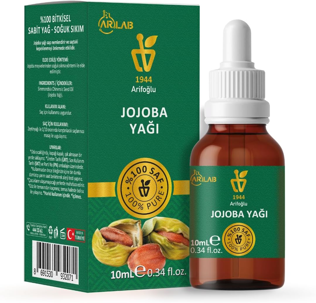 Jojoba Yağı 10ml%100 Saf Arlab jojoba Oil Pure Simmondsia Chinensis Seed Oil