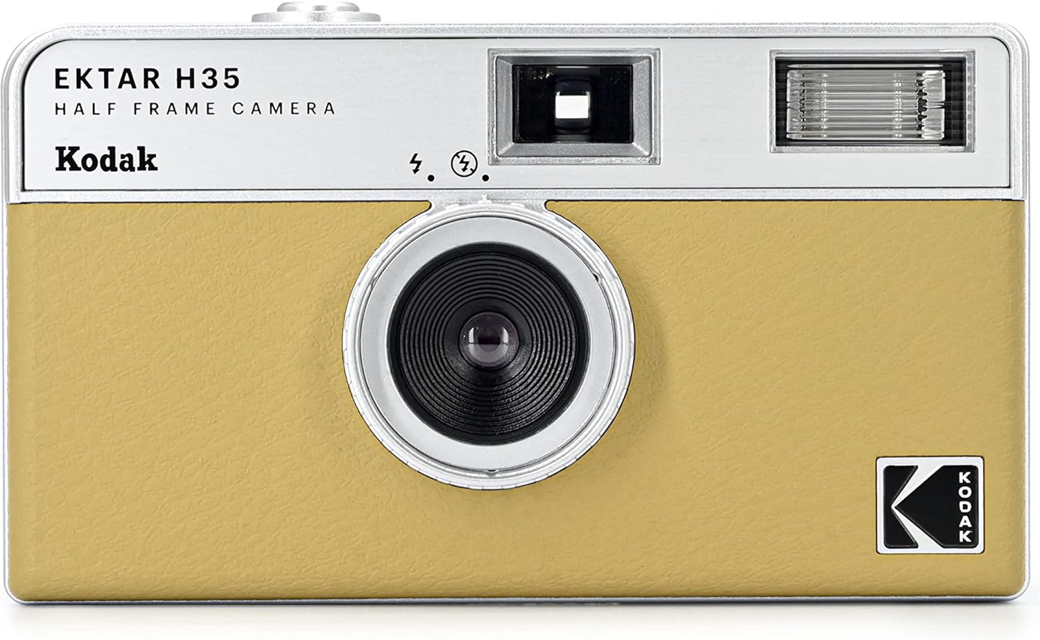 KODAK EKTAR H35 yarım formatlı film kamerası, 35 mm, tekrar kullanılabilir, odaklanma yok, hafif, kullanımı kolay (kum rengi) (film ve AAA pil teslimat kapsamına dahil değildir)
