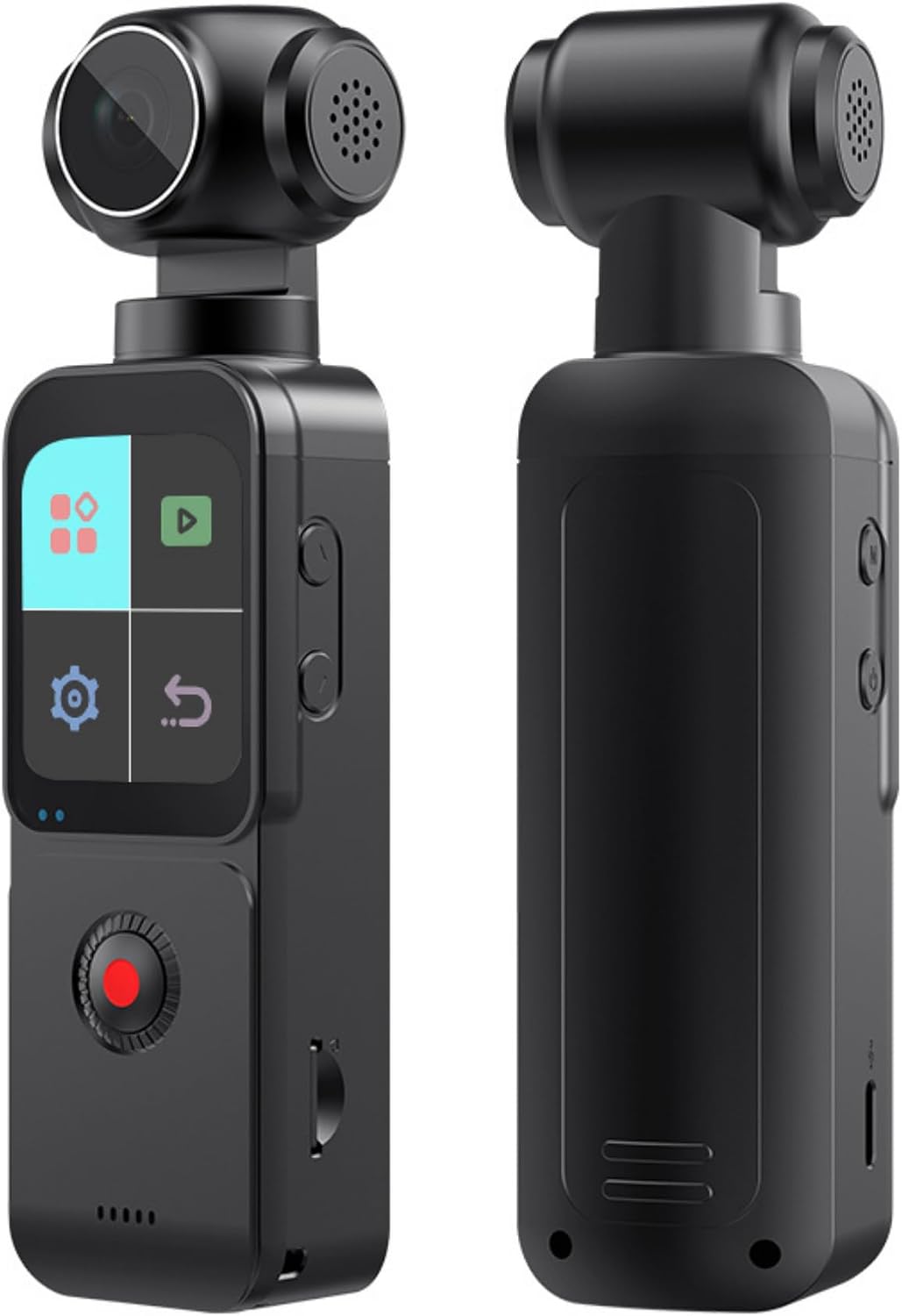 Pocket 5K Aksiyon Kamerası 4K/60FPS Video, 75MP Fotoğraf, 270° Dönebilen Lensli 1.69 inç Dokunmatik LCD Ekranlı, 150° Geniş Açılı WiFi Destekli Mini Vlog Kamera