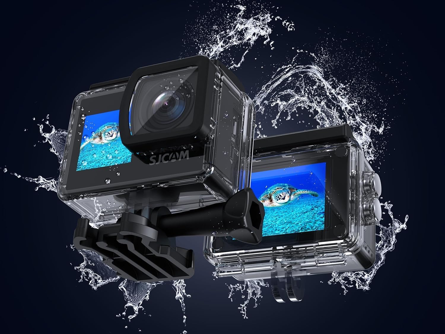 SJ4000 Dual Screen WiFi 4K UHD 16MP 170° 2”/1.3” Çift Ekranlı Aksiyon Kamerası Siyah