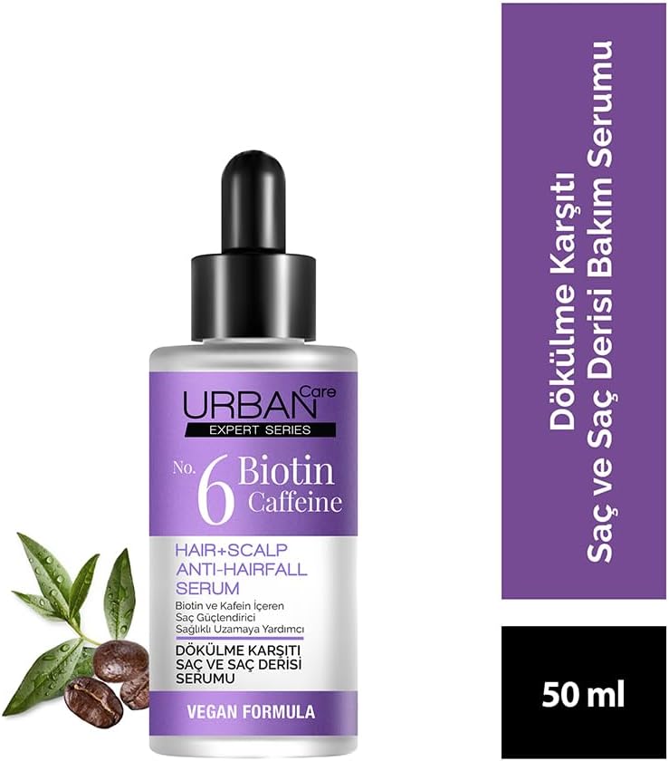 Expert No.6 Biotin Caffeine Dökülme Karşıtı Saç Bakım Serumu, 50 Mililitre, Vegan