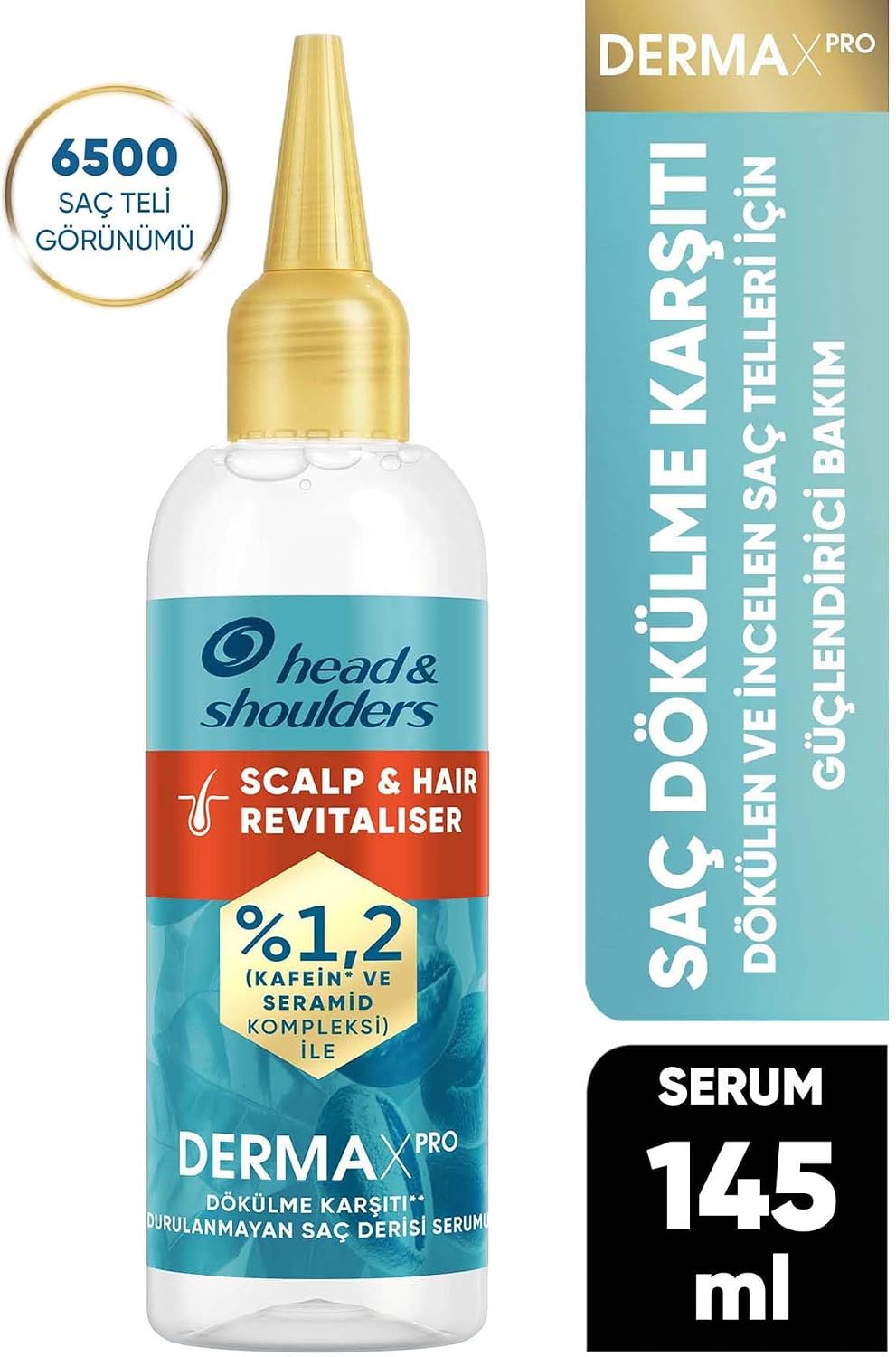 DermaXPRO Scalp & Hair Revitaliser Dökülme Karşıtı Durulanmayan Saç Derisi Serumu Kafein ve Seramid ile 145ml