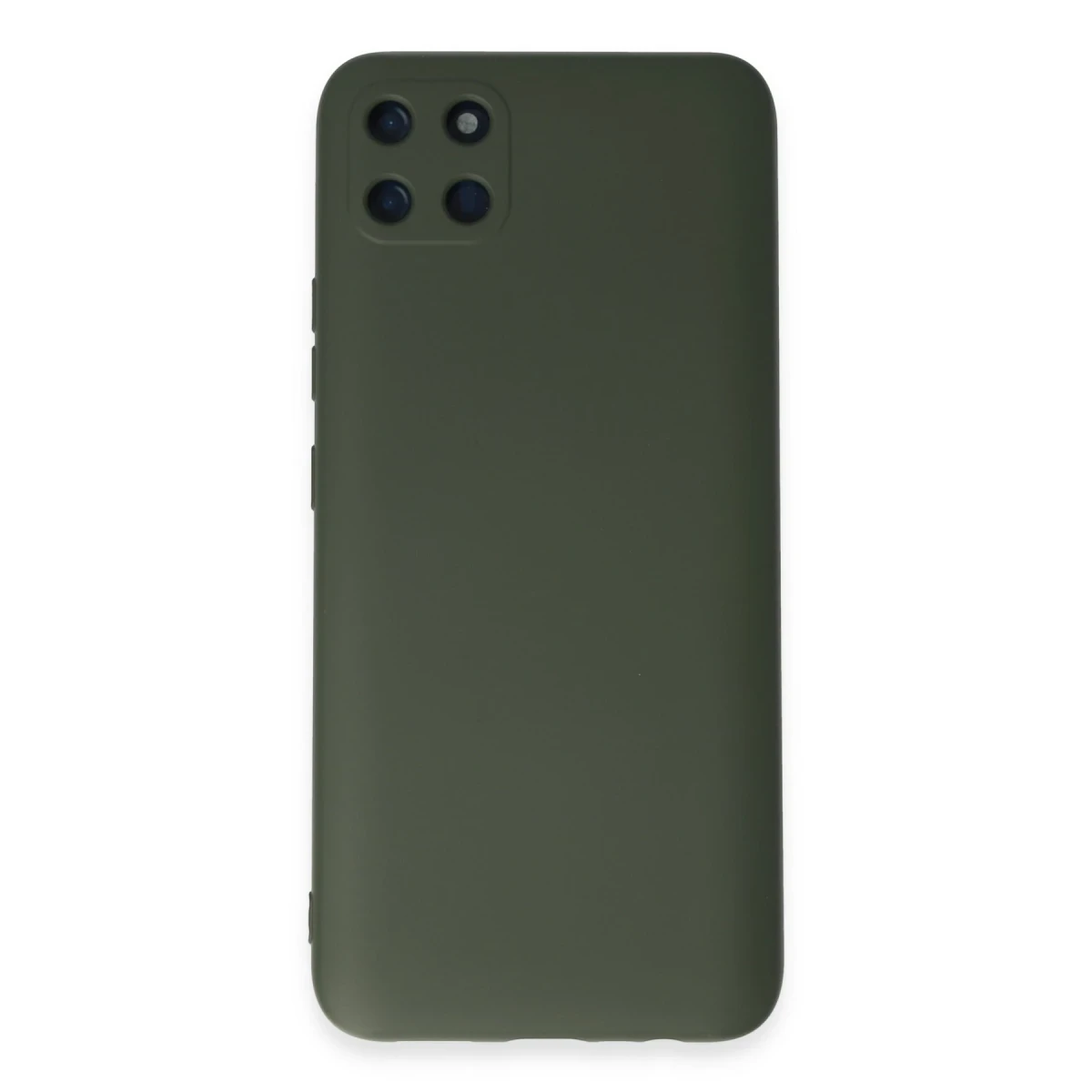 Realme C11 Kılıf Nano içi Kadife Silikon - Koyu Yeşil