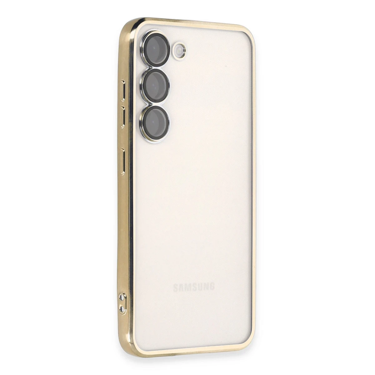 Samsung Galaxy S23 Plus Kılıf Razer Lensli Silikon - Gold