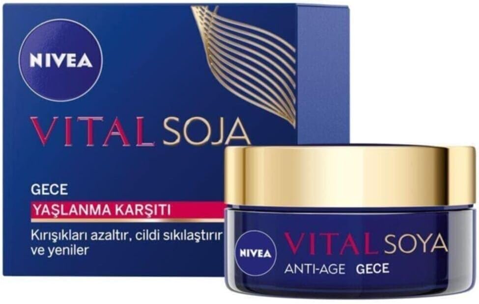 Vital Soya Yaşlanma Karşıtı Gece Bakım Kremi, 50 ml