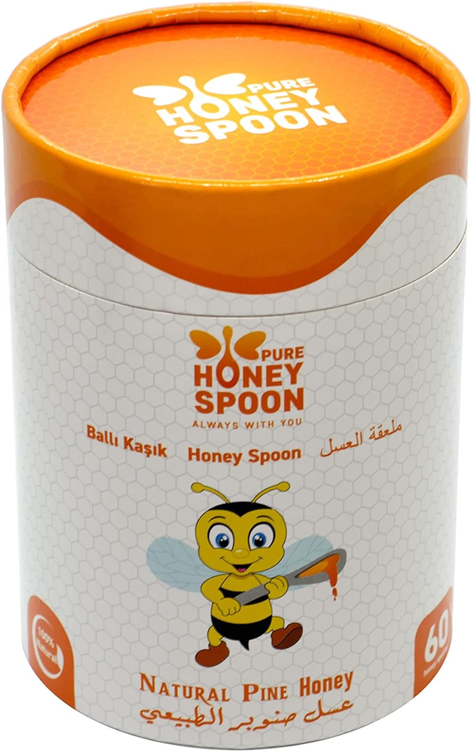 Pure Honey Spoon Kaşık Bal%100 Çam Balı 420g 60 Adet
