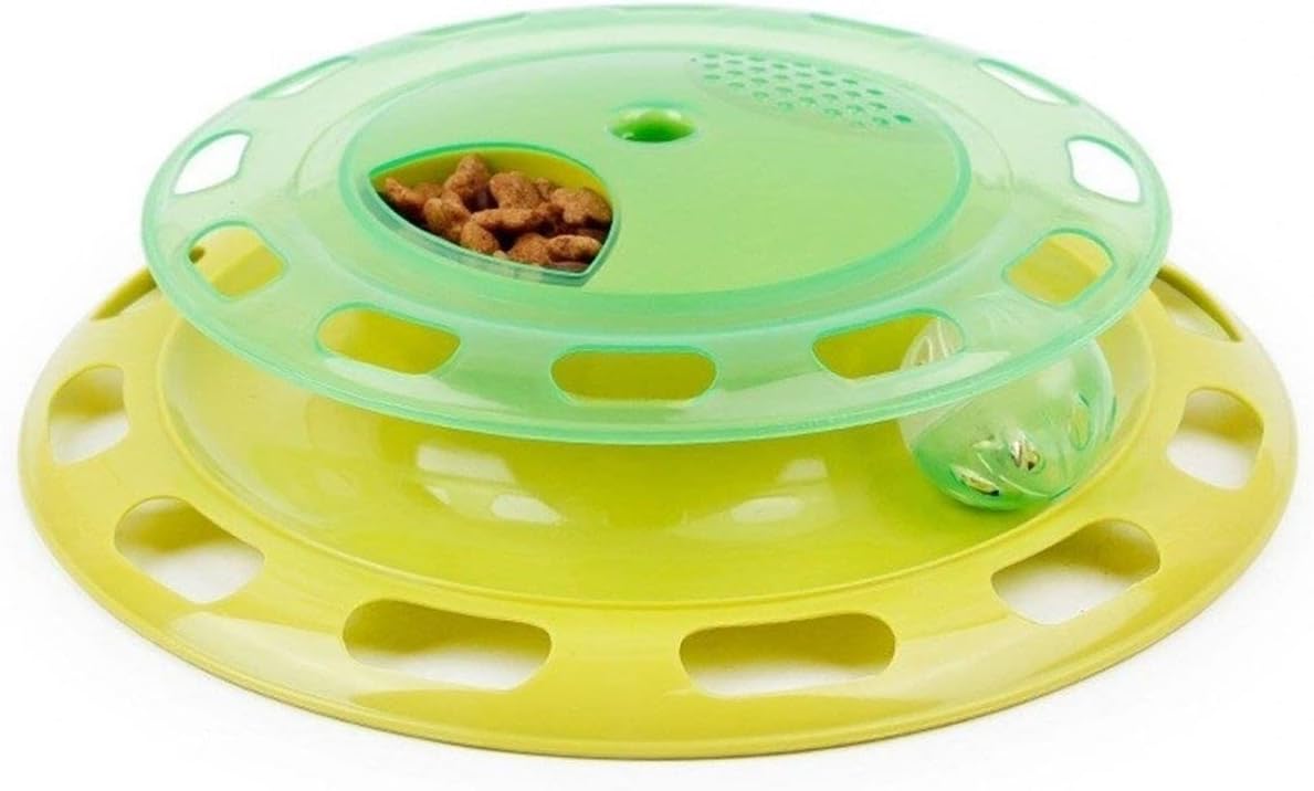 Döner Tablalı Kedi Yemek Yeme Kabı Eğlenceli Kedi Yemek Tabağı