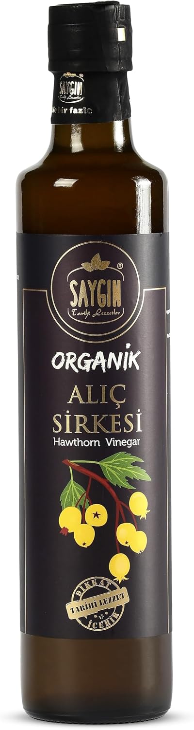 Saygın Tarihi Organik Alıç Sirkesi Cam Şişe 500 ML